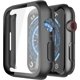 thumbnail image 2 of Misxi Paquete de 2 estuches rígidos para PC con protector de pantalla de vidrio templado compatible con Apple Watch Series 9 (2023) Series 8 Series 7 41 mm, cubierta ultrafina resistente a los arañazo, 2 of 4