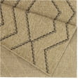 thumbnail image 4 of JERFIT 7x10 Indoor Outdoor Rug, Diamond Pattern Area Rug, All-Weather Polypropylene, Natural Black, Reversible Low Profile Runner for Patio Doorway, 4 of 8