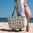 thumbnail image 5 of Rocae Hand Drawn Strawberry for Large Women's Waterproof Beach Bag Tote with 7 Pockets Pool Bag for Travel Gym Vacation, 5 of 6