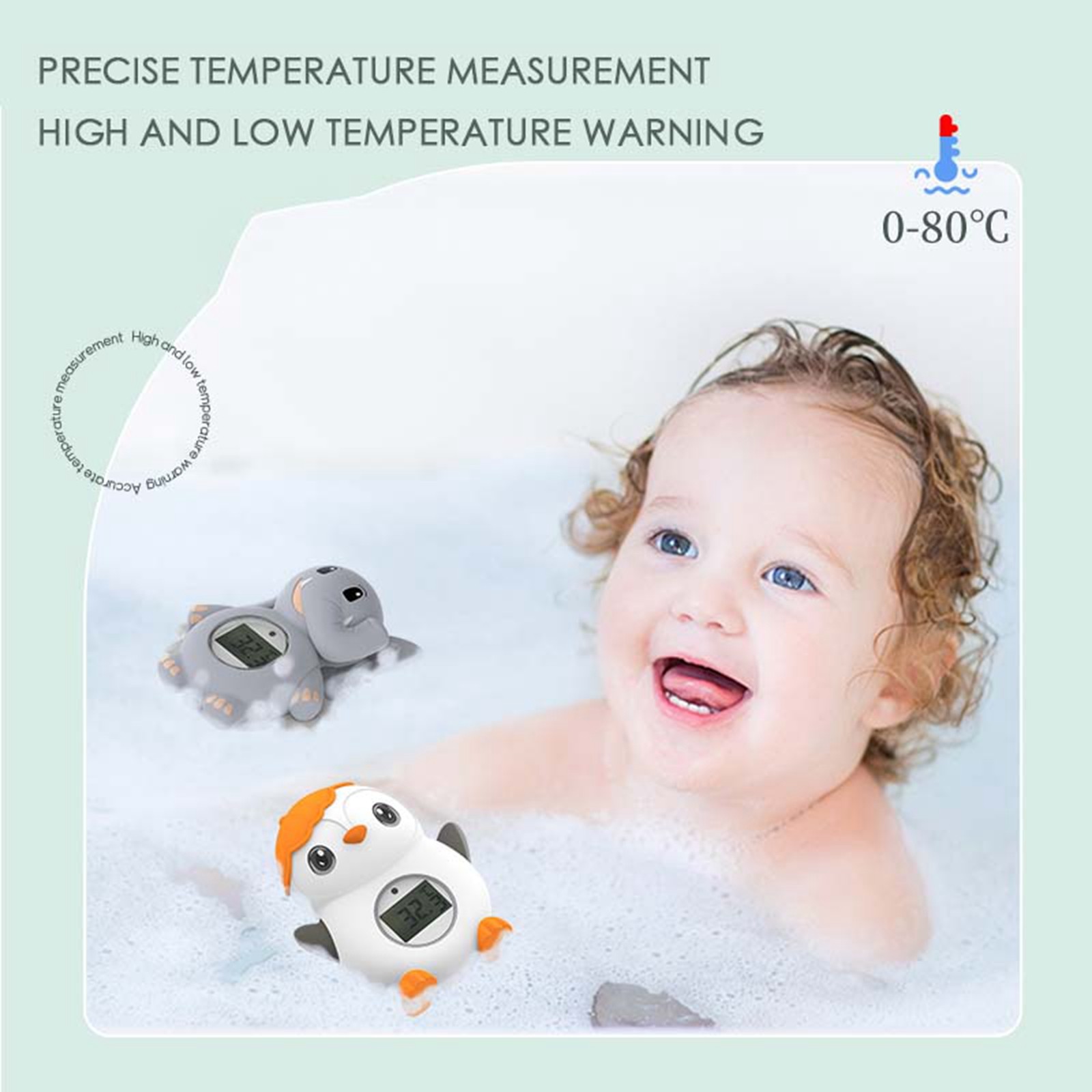 GARENAS Baby with LED Display and Temperature Warning Children's ...