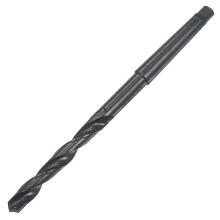 

Uxcell 10.5mm Twist Drill Bit with MT1 Morse Taper Shank 85mm Flute Length High-speed Steel Black Oxide