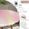 thumbnail image 3 of Pink Purple Round Tablecloth for 36-44 Inch Tables,Fitted Table Cover with Elastic Edge,Modern Colorful Ombre Abstract Tie Dye Art Waterproof Outdoor Table Cloth Protector for Patio Garden Dinner, 3 of 9