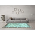 thumbnail image 3 of Ahgly Company Indoor Rectangle Oriental Light Blue Modern Area Rugs, 8' x 12', 3 of 4