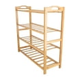 thumbnail image 2 of Bamboo Shoe Rack,Bamboo Shoe Rack 4 Shoe Storage Stand Shoes Rack Elevated Design, 2 of 12