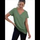 thumbnail image 3 of Camiseta Informal con Cuello en V para Mujer, Color Verde , Talla L, 3 of 9