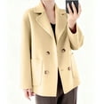 thumbnail image 4 of Felirenzacia Women's Blazer Jacket, Double Breasted Winter Cropped Coat, Work Short Trench Overcoat for Women, 4 of 6