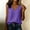 Purple, variant on ClodeEU Women's Linen Blend V Neck Pleated Sleeveless Tank Top, Solid Color Casual Blouse Khaki,Women's Plus L