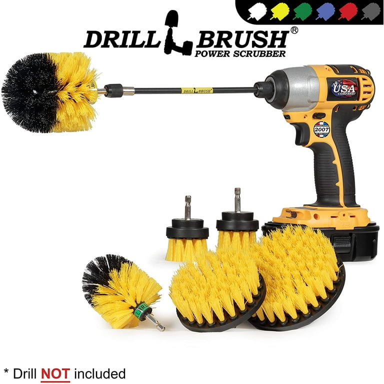 Drillbrush Tile & Grout Cleaning Drill Brush Set, Shower Floor Scrub Brush  for Drill, Bathroom Scrub Brush for Drill