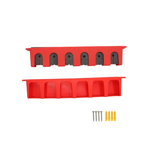 Vertical Fishing Rod Rack, Wall Ceiling Garage Rod Holder Stores 6 Fishing Poles, Soft Foam Grip Pads Protect Rod Finishes, Durable Fishing Rod Storage Rack for Easy Mounting and Organization