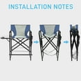 thumbnail image 5 of Ktaxon 26" Oversized Folding Director Chair, Heavy Duty Camping Chairs with Side Table & Cup Holder, Makeup Artist Seating with Storage Bag, Supports 400 lbs, Navy Blue, 5 of 12