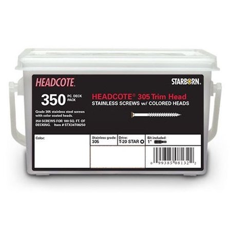 

Starborn Starborn STX39T07162 Trim Head Deck Screws #7 x 1-5/8 White