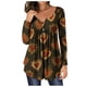 thumbnail image 1 of Camiseta de moda sexy informal para mujer, blusa estampada de manga larga con cuello redondo y fruncido Pompotops FGAJ6987, 1 of 6