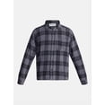 thumbnail image 5 of No Boundaries Boxy Fit Grunge Flannel Shirt with Long Sleeves, Men's XS-4XLT, 5 of 6