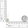 thumbnail image 4 of Gem Stone King 14K Yellow Gold Pendant 1.34 Ct Oval Blue Apatite White Diamond, 4 of 5