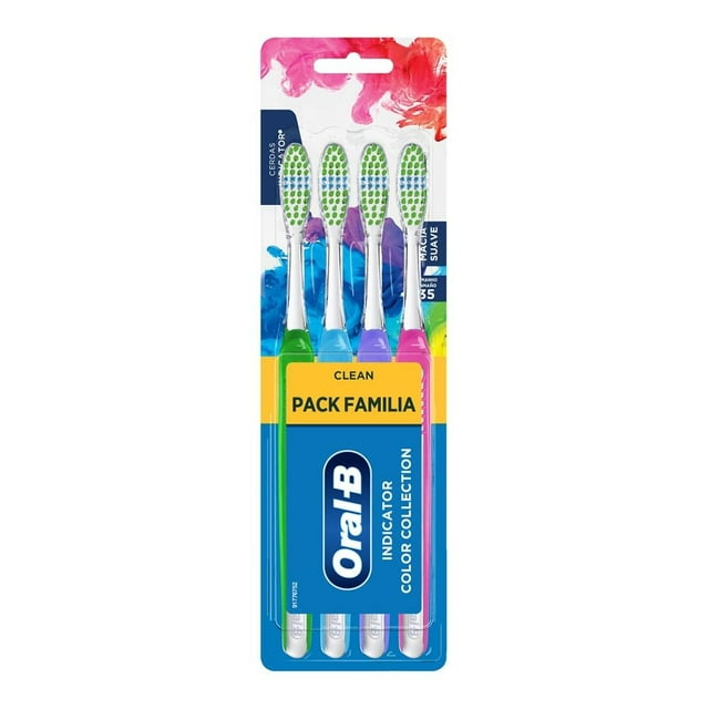 Cepillo de dientes Oral-B Indicator cerdas inteligentes, pack familia, multicolor 1 pza