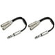 thumbnail image 1 of 2piezas 6,35 mm 1/4 Pulgada Jack Estéreo Cable Divisor Adaptador Cable Conector Una Doble ZóCalo 6,35 mm, 1 of 5