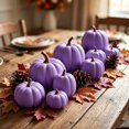thumbnail image 3 of Mskk Halloween Artificial Foam Pumpkin 7 Pcs Set, Multi-Size Fake Pumpkins Decoration, Multi-Color Simulation Pumpkin Ornaments For Halloween Thanksgiving Fall Home Table Decor, 3 of 5