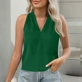 thumbnail image 6 of Ktyne Tank Top Blouses for Women Professional Sleeveless Blouses To Wear Under a Blazer Vneck Vest Shirt Summer Fashion Work Tops Green S, 6 of 7