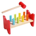 thumbnail image 1 of TISHITA Pounding Bench Wood Toy Fine Motor Skills with Mallet Interactive Pounding Table, 1 of 8