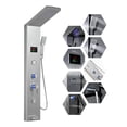 thumbnail image 1 of LED Rainfall Waterfall Shower Panel, 5-Function Bathroom Shower Head, Stainless Steel Shower Tower System with Temperature Display, 1 of 7