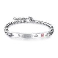 thumbnail image 5 of Pulsera de amor, joyería para parejas, pulsera de acero de titanio "His Queen"/"Her King", 5 of 5