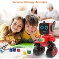 thumbnail image 3 of Juguete robot, juguete robot de control remoto para niños, robot Rc de programación inteligente, adecuado para niños de 8 años en adelante para cantar, bailar, hablar, transferir (rojo) Feliz Sencillez, 3 of 5