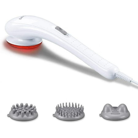Beurer Handheld Electric Vibrating Massager for Deep Tissue Massaging, 3 Massage Attachments, MG21