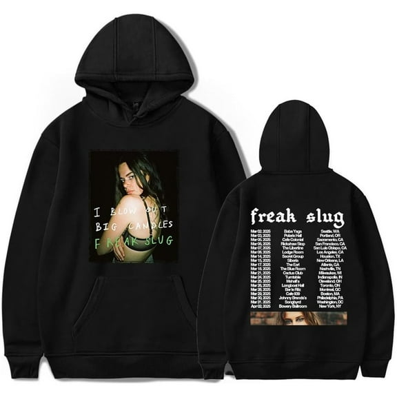 Freak Slug Big Candles Tour 2025 Merch Hoodie Pockets Drawstring Unisex Hooded Sweatshirt Fashion Clothing