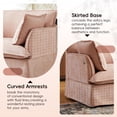 thumbnail image 5 of Leumius 47.2" Oversized Accent Chair with Dual-Port Charging,Modern Chenille Single Sofa with Throw Pillowsand Deep Wide Seat,Upholstered Armchair for Living Room&Apartment,Pink, 5 of 11