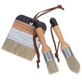 thumbnail image 3 of Brushes Painting Applying Wax Home Decor Projects Brush Flat Round Furniture Paint Tool 3Pcs, 3 of 5