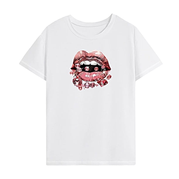 Camiseta de mujer de verano clásica suave con cuello redondo para regalo de vacaciones en la playa