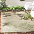 thumbnail image 2 of SAFAVIEH Courtyard Christian Floral Indoor/Outdoor Area Rug, 4' x 5'7", Natural/Olive, 2 of 10