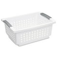 thumbnail image 2 of Sterilite Plastic Medium Stacking Basket White Set of 6, 2 of 7