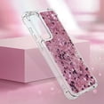 thumbnail image 6 of Case for Samsung Galaxy A35 5G Case Glitter Liquid Cute Clear Phone Case Floating Quicksand Shockproof Protective Bumper Soft TPU Case for Samsung Galaxy A35 5G Love Rose YB, 6 of 7