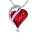 thumbnail image 1 of Niñas corazón colgante collar esposa hija cristal aleación gargantilla aniversario boda mujer pareja joyería personalizada presente rojo Inevent AP008258-01, 1 of 6