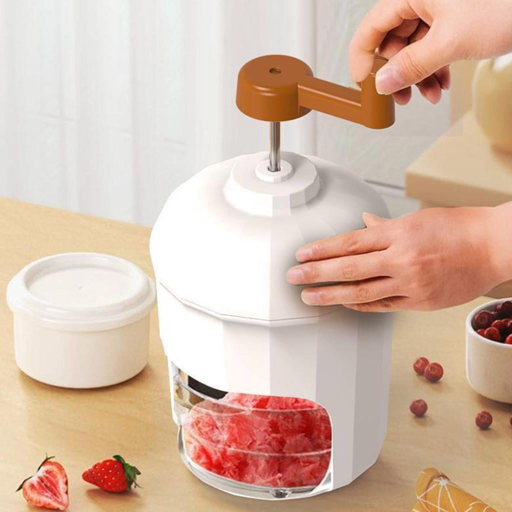 HannLk Manual Ice Shavers Portable Snow Cone & Slushies Machine with Ice Tray