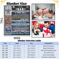 thumbnail image 2 of LHSHID Dad Blanket Gift Father Throw Blanket I Love You Dad Blanket from Daughter Son Soft Cozy Flannel Blanket for Papa Fluffy Fleece to My Dad Blanket for Men Daddy Fathers Day Birthday Gifts, 2 of 9