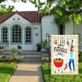 thumbnail image 4 of Happy Fathers Day Best Dad Double Sided House Flag Garden Banner 28" x 40", Father BBQ Lovely Dog Hat Sunglasses Men Tie Garden Flags for Anniversary Yard Outdoor Decoration, 4 of 6