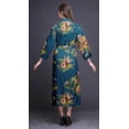 thumbnail image 3 of Bimba Blue Floral Rose Cotton Robe Women Lightweight Printed Crossover Robes Bridesmaid Getting Ready Shirt X, 3 of 5