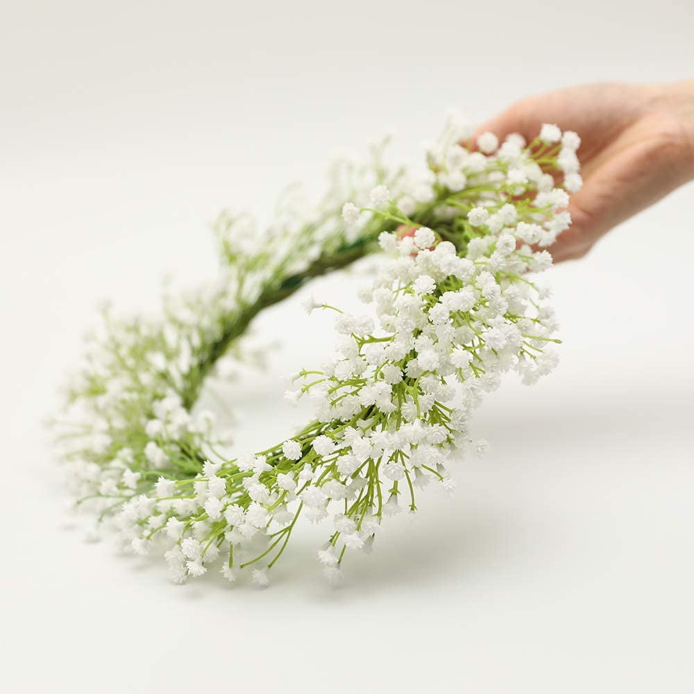 Mandy's 10pcs White Babys Breath Artificial Flowers Fake Flowers Bulk of Babysbreath for Home Wedding Party Decoration