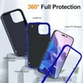 thumbnail image 4 of For iPhone 15 Pro 6.1inch Shockproof Rugged Full Body Protection Heavy Duty Dust/Drop Proof 3-Layer Cover Case​,Blue,For iPhone 15 Pro, 4 of 8