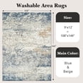 thumbnail image 2 of Alfombra Area Art&Tuft, 274 x 365 cm, antideslizante y lavable, color azul, 2 of 9
