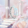 thumbnail image 5 of Coachuhhar Opal Ring 925 Sterling Silver White Adjustable Opal Rings Opal Jewelry Gifts for Women Birthday, 5 of 8
