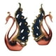 thumbnail image 1 of Conjunto de 2 figuras de cisne en forma de pareja, adornos de resina, regalos para enamorados, bodas. Rosa negro, 1 of 9