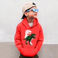 thumbnail image 2 of Baby Boys Hoodies Dinosaur Printed Drop Shoulder Outwear Trendy Spring Casual Girls and Toddlers' Pullover Hoodie Sweatshirt,A1-Red,8-9 Years, 2 of 6