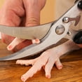 thumbnail image 2 of Tijeras de cocina resistentes, tijeras para aves de corral con resorte, tijeras de chef de acero inoxidable para huesos, pollo, aves, pescado, alimentos, carne. (Negro), 2 of 5