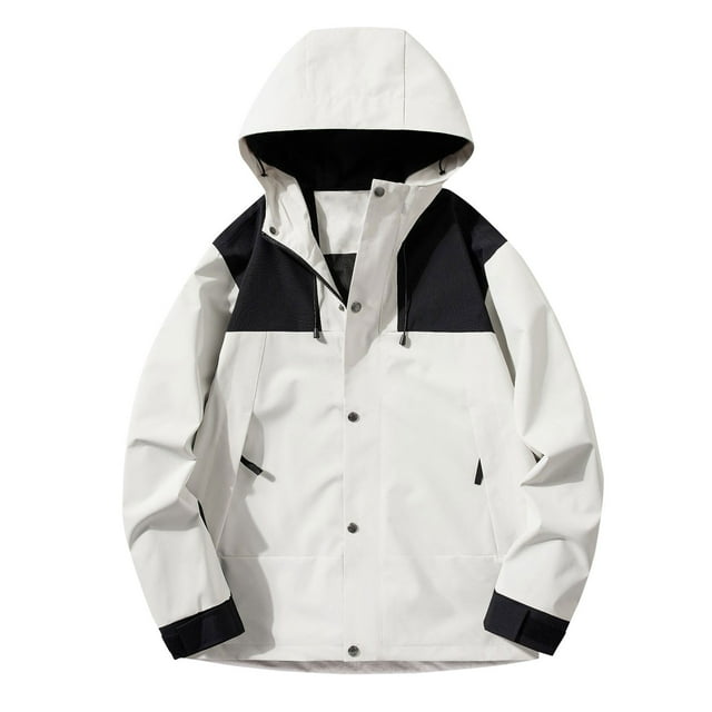 WRKEKC Men's Lightweight Windproof Cycling Coat for Spring Outdoor Riding, Thin Mountain Climbing Work Jacket with Water Resistant White 4XL