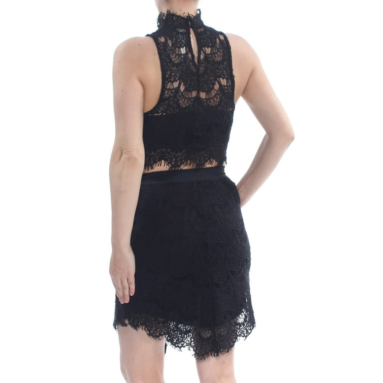 chinese dress ladies Free People Tell Tale Cutout Lace-Contrast Tunic Slip Dress (Blue/Whites,  XS) at Amazon Women's Clothing store main image 0