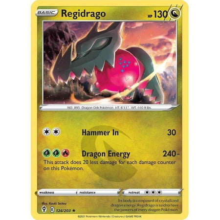 Pokemon Evolving Skies Regidrago #124