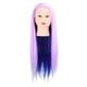 thumbnail image 1 of Cabeza de maniquí con trenzado de cabello, práctica de corte de cabello, peluquería, estilismo, cabeza de maniquí morado claro, 1 of 14